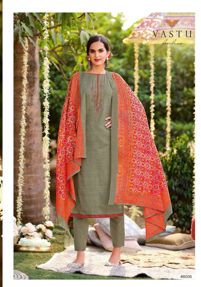 Vastu Pakeezah 8 Latest Casual Wear Designer Lawn Cotton  Lawn Print With Exclusive Work  Dress Material Collection